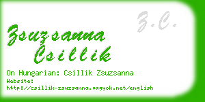 zsuzsanna csillik business card